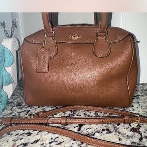 Coach Brown Satchel with Gold Hardware